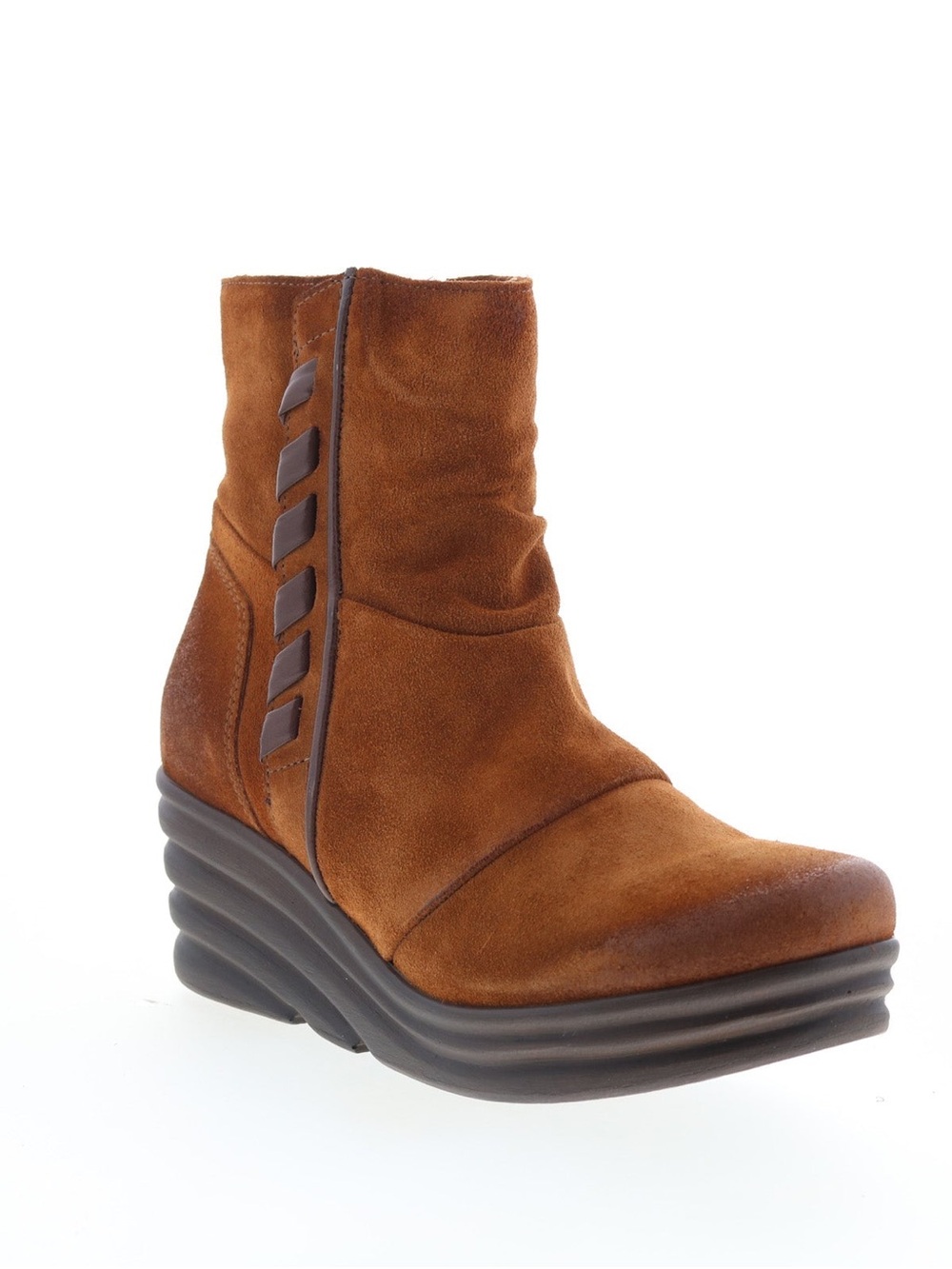 Miz Mooz Zola Cognac Suede Wedge Ankle Boot